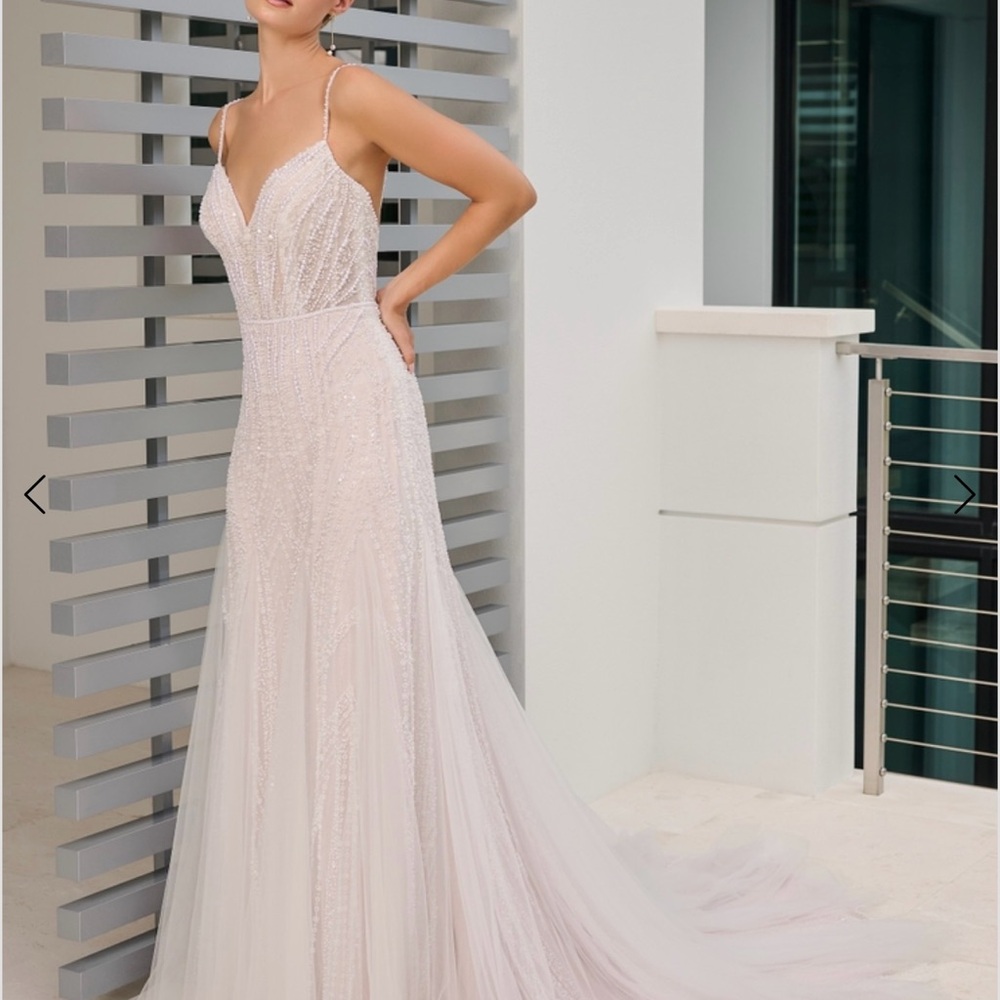 Elegant White Beaded Gown